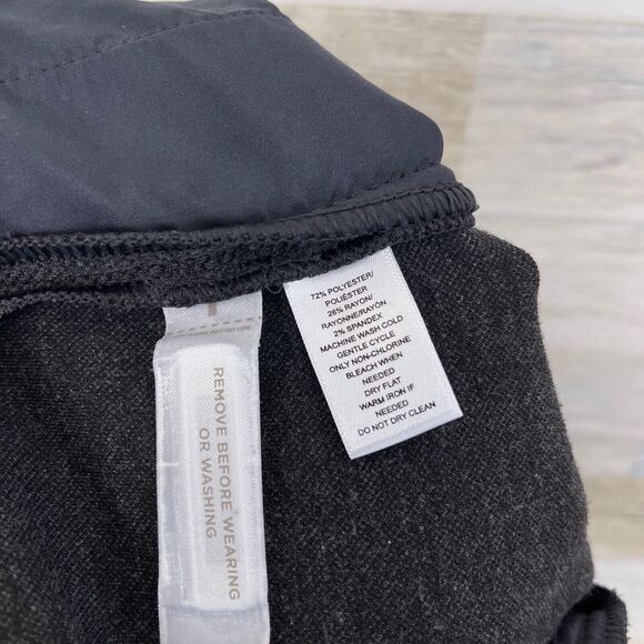 LOFT Melange Knit Ankle Joggers Gray Mid Rise Stretch Casual Womens 2P 2 Petite - Picture 7 of 8